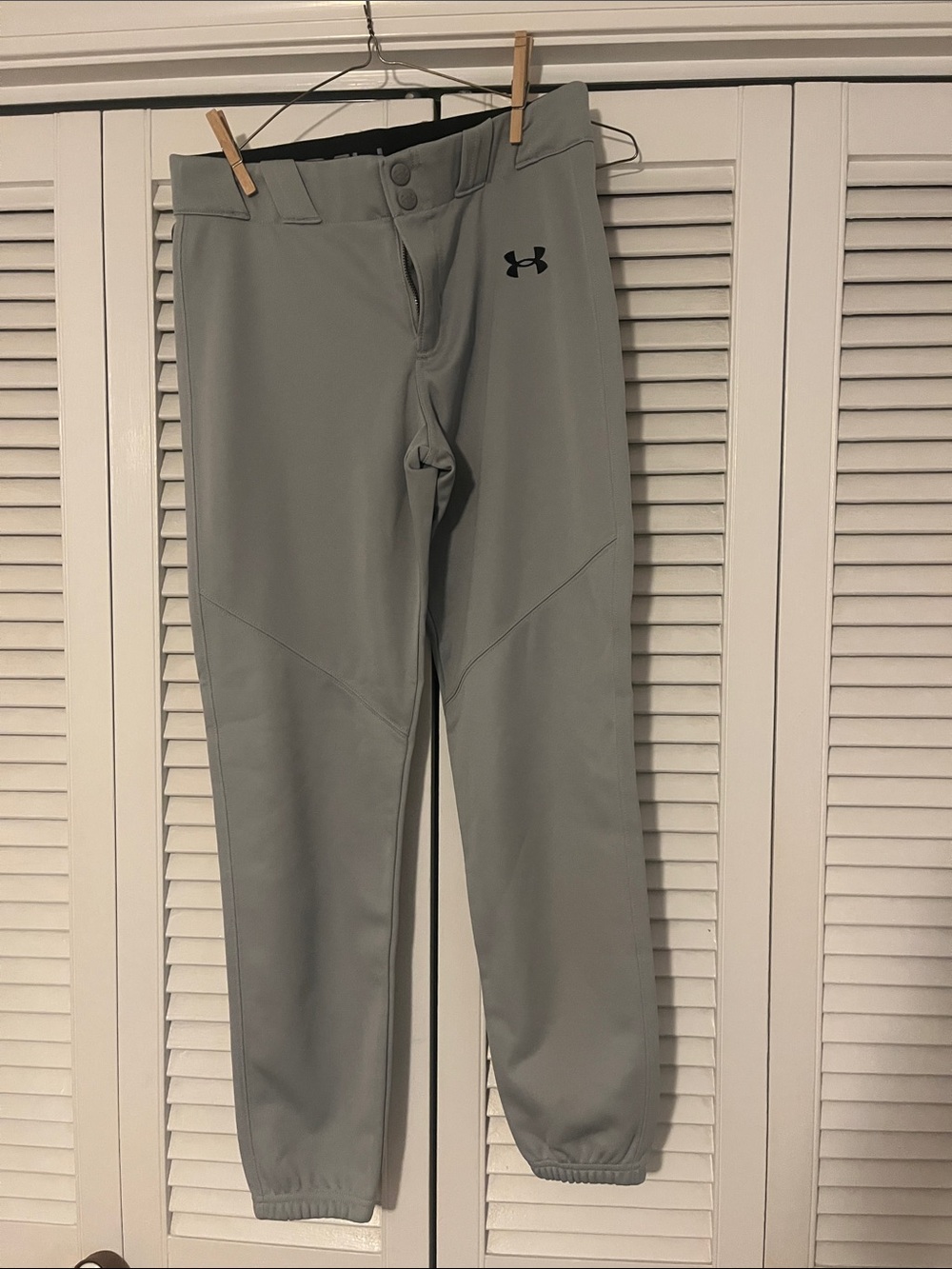 Youth Large Under Armour Gray Baseball Pants